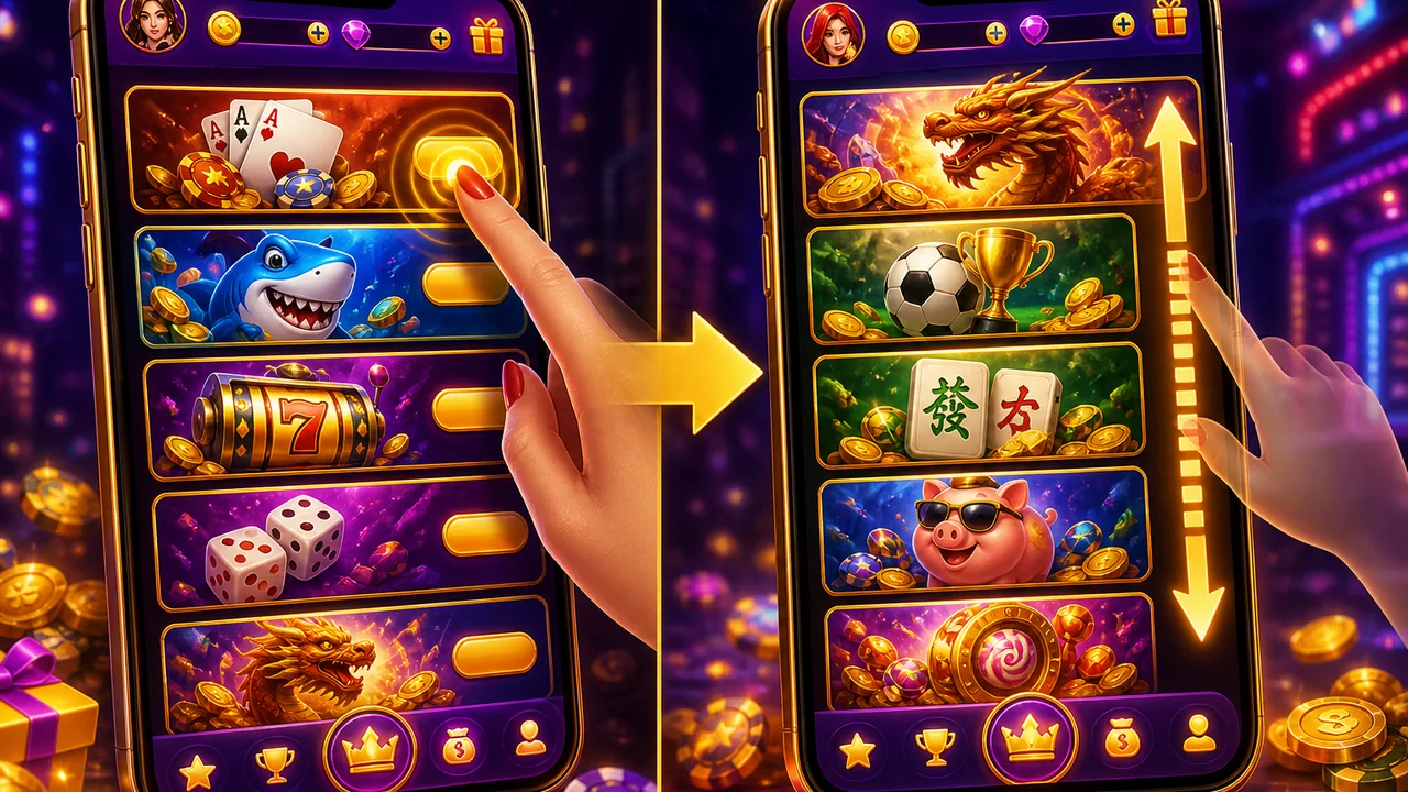 Mẹo cuộn danh sách trò chơi: phân biệt chạm và vuốt trên giao diện fly88 mobile