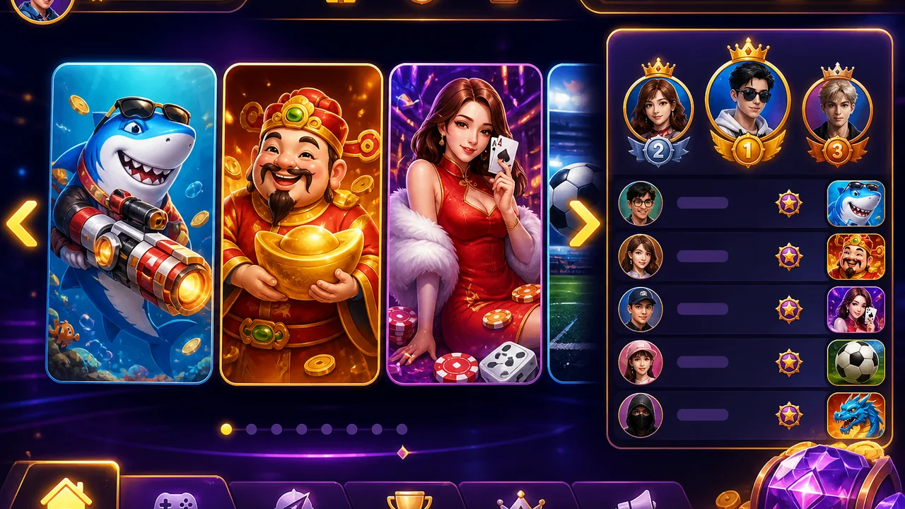Chọn thẻ game đúng nhịp: giải thích vuốt ngang trên giao diện trò chơi fly88 mobile