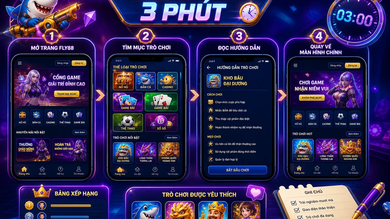 Bài kiểm tra ba phút trên điện thoại: đánh giá fly88 trước khi chọn trò chơi